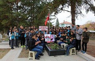 Şehit öğretmen Aybüke Yalçın mezarı başında...