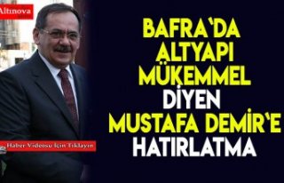 Altyapı mükemmel diyen Demir`e hatırlatma