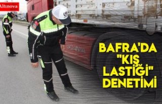 Bafra'da "kış lastiği" denetimi