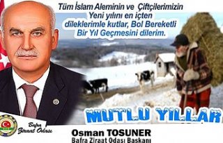 Bafra Ziraat Odası Başkanı Tosuner’in Yeni Yıl...