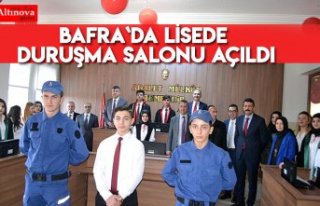 Bafra`da Lisede Duruşma Salonu açıldı