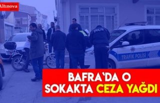 Bafra`da o sokakta sürücülere ceza yağdı