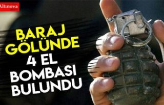 Baraj gölünde 4 el bombası bulundu