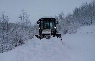 Kavak'ta karla mücadele çalışmaları