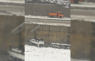 Trabzon'da minibüs dereye yuvarlandı