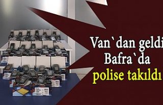 Van`dan geldi Bafra`da polise takıldı