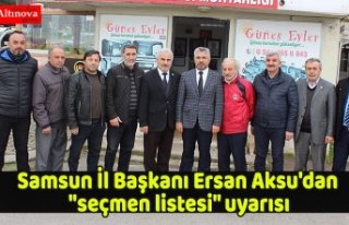AK Parti Samsun İl Başkanı Ersan Aksu'dan...