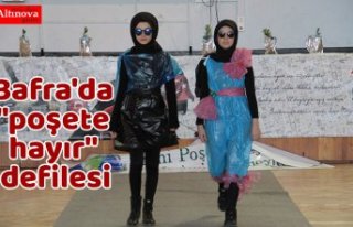 Bafra'da "poşete hayır" defilesi