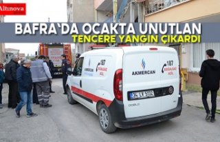Bafra`da yangın