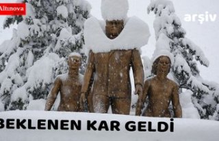 Bafra`da yılın ilk kar yağışı başladı