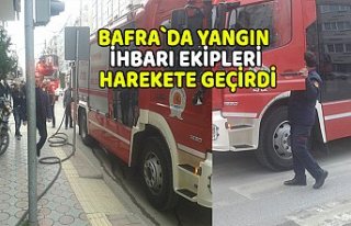 Bafra`da yangın
