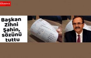 Başkan Zihni Şahin, sözünü tuttu