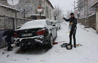 Havza ve Kavak'ta yoğun kar yağışı