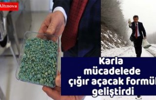 Karla mücadelede çığır açacak formül geliştirdi