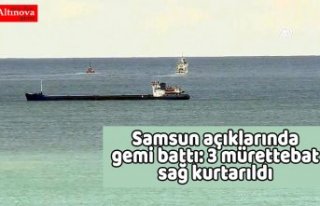 Samsun açıklarında gemi battı: 3 mürettebat sağ...