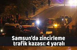 Samsun'da zincirleme trafik kazası: 4 yaralı