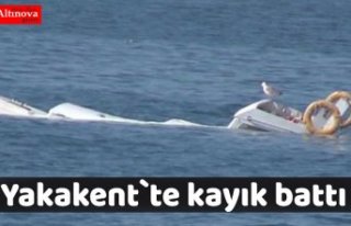 Yakakent`te kayık battı
