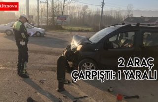 2 araç çarpıştı: 1 yaralı