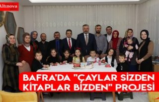 Bafra'da "çaylar sizden kitaplar bizden"...