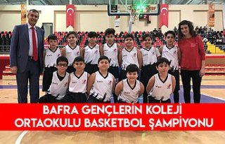 Bafra gençlerin koleji ortaokulu basketbol şampiyonu