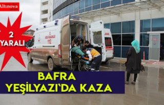 Bafra`da kaza : 2 yaralı