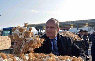 Başkan Arslan sarımsak pazarını ziyaret etti