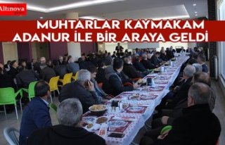 Muhtarlar Kaymakam Adanur ile bir araya geldi