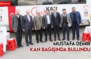 Mustafa Demir, kan bağışında bulundu