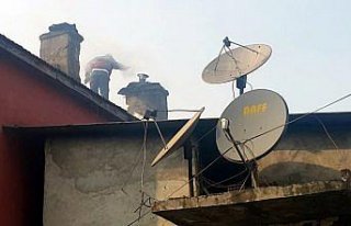 Zonguldak'ta baca yangını