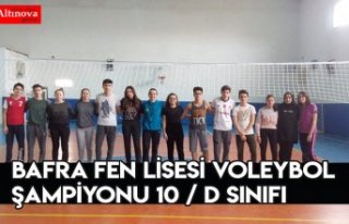 BAFRA FEN LİSESİ VOLEYBOL ŞAMPİYONU 10 / D SINIFI
