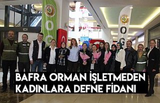 Bafra Orman İşletmeden Kadınlara Defne Fidanı