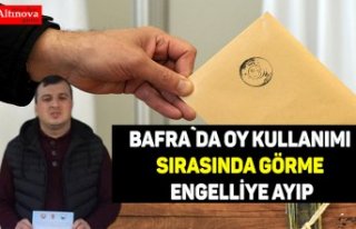 Bafra`da görme engelliye sorun çıkardılar