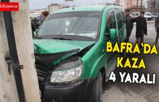 Bafra`da kaza : 4 yaralı