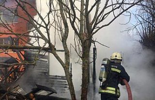 Bolu'da pansiyon yangını