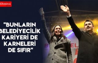 "Bunların belediyecilik kariyeri de karneleri...