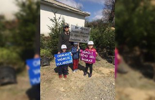 Öğrenciler fidan dikti