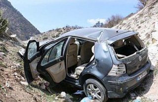 Otomobil şarampole devrildi: 2 yaralı