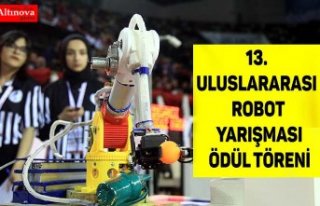13. Uluslararası Robot Yarışması ödül töreni