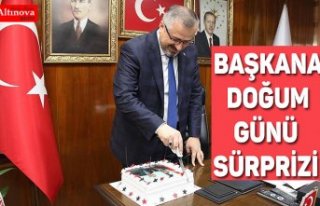 Bafra Belediye Başkanına Doğum Günü Sürprizi