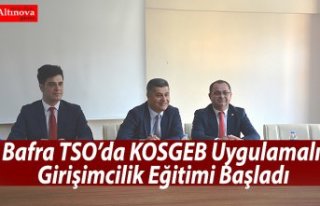 Bafra TSO’da KOSGEB Uygulamalı Girişimcilik Eğitimi...