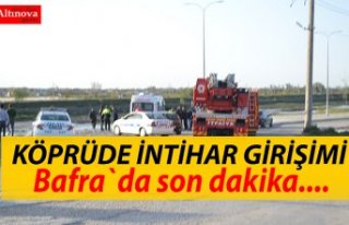Bafra`da intihar girişimi