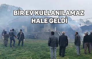 BİR EV KULLANILAMAZ HALE GELDİ