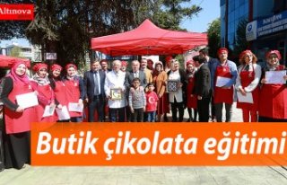 "Butik çikolata eğitimi"ni tamamlayanlar...