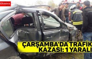 Çarşamba'da trafik kazası: 1 yaralı