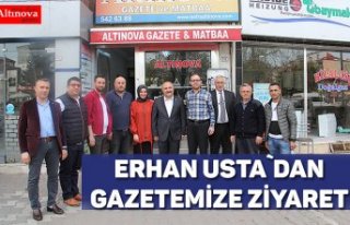 Erhan Usta`dan gazetemize teşekkür ziyareti