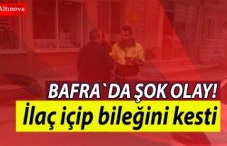 İlaç içerek bileğini kesti