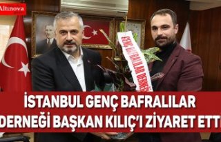 İSTANBUL GENÇ BAFRALILAR DERNEĞİ BAŞKAN KILIÇ’I...