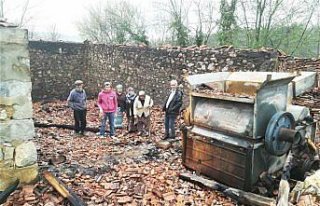 Kavak'ta samanlık yangını