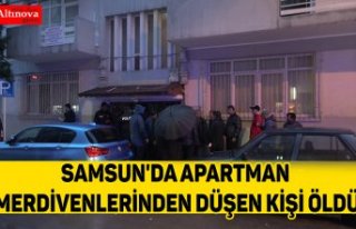 Samsun'da apartman merdivenlerinden düşen kişi...