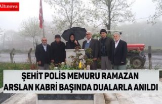 ŞEHİT POLİS MEMURU RAMAZAN ARSLAN KABRİ BAŞINDA...